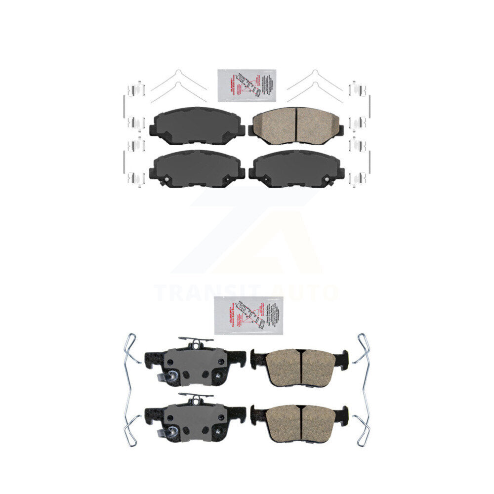 Ceramic Disc Brake Pads Front Rear Kit For Honda Civic