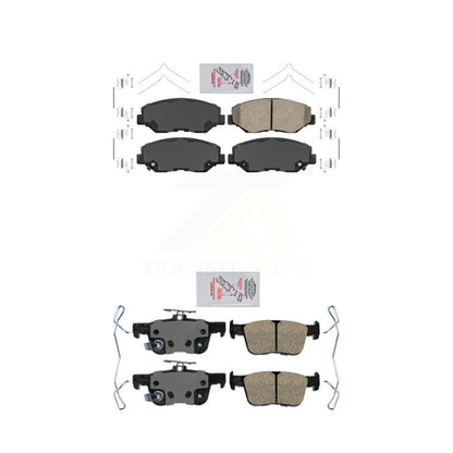 Ceramic Disc Brake Pads Front Rear Kit For Honda Civic