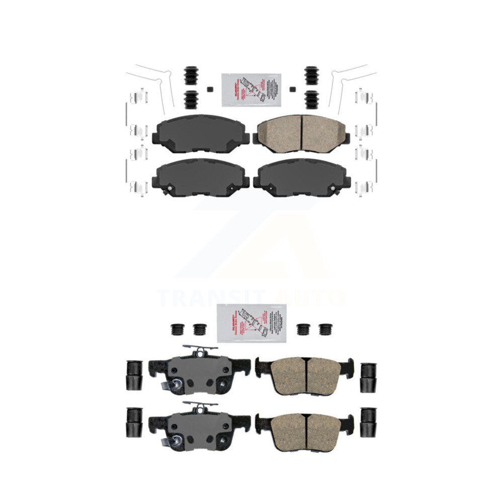 Ceramic Disc Brake Pads Front Rear Kit For Honda Civic
