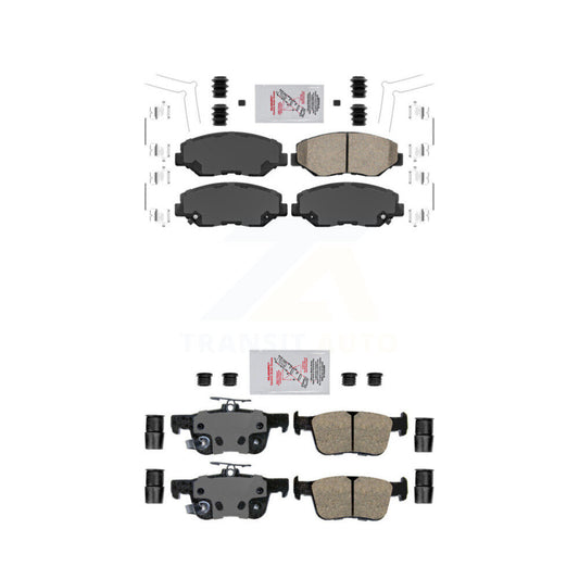 Ceramic Disc Brake Pads Front Rear Kit For Honda Civic