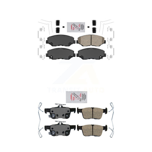 Ceramic Disc Brake Pads Front Rear Kit For Honda Civic