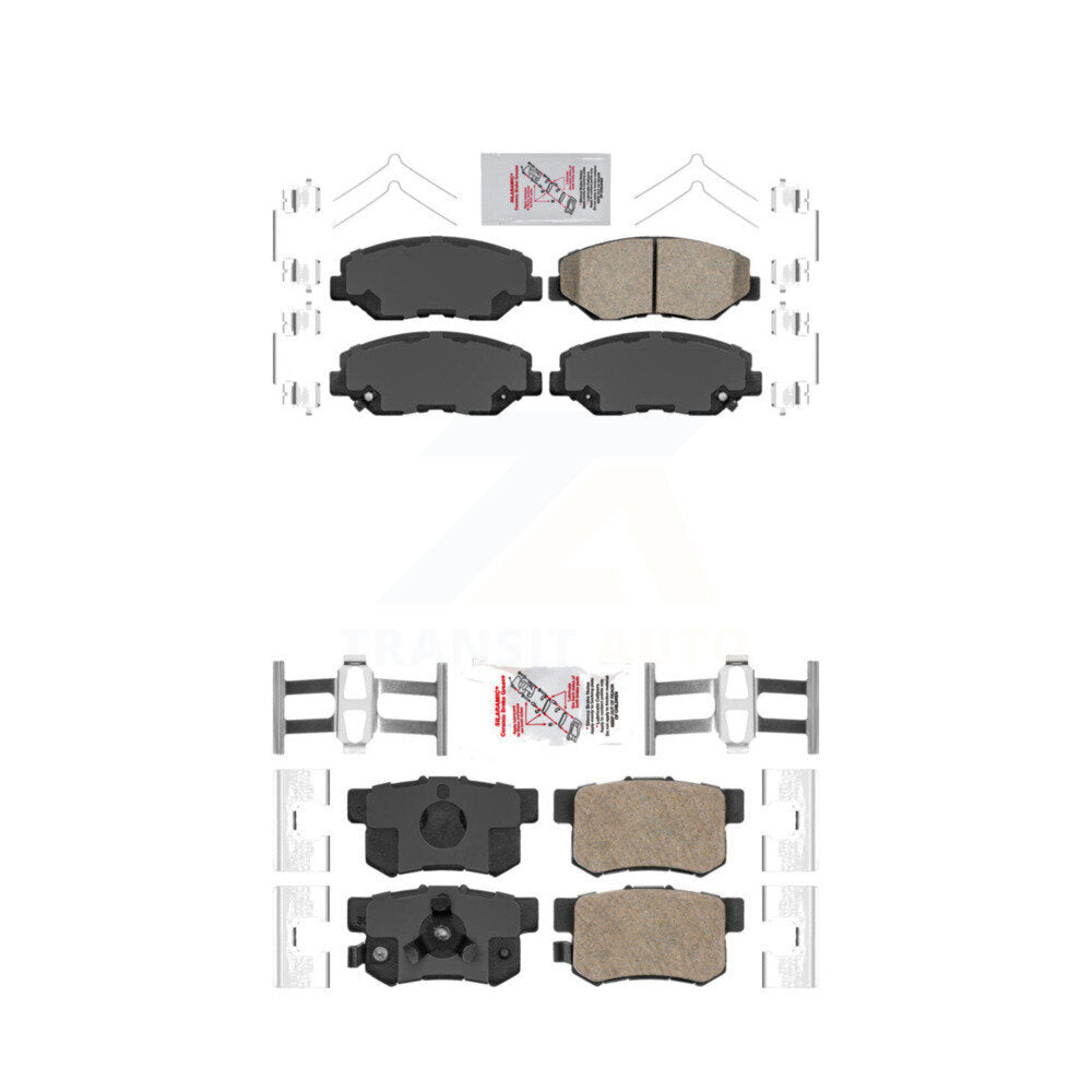 Ceramic Disc Brake Pads Front Rear Kit For Honda CR-V