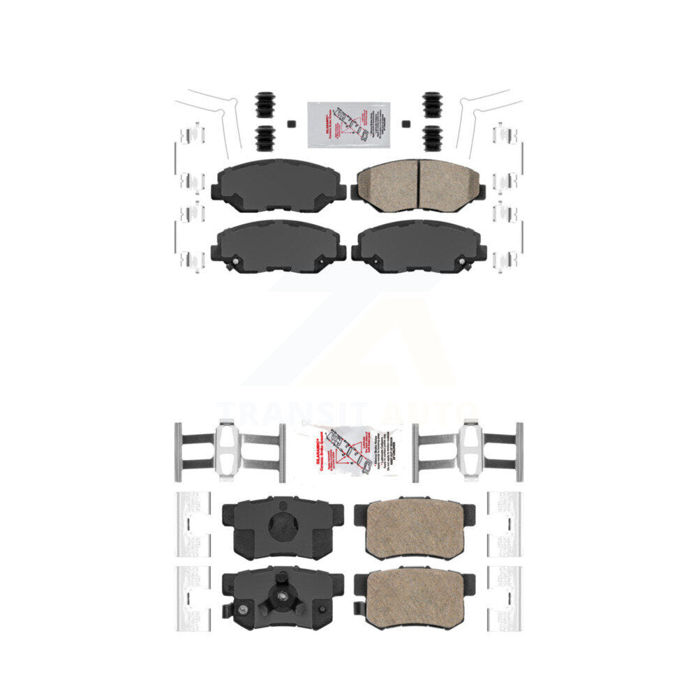 Ceramic Disc Brake Pads Front Rear Kit For Honda CR-V