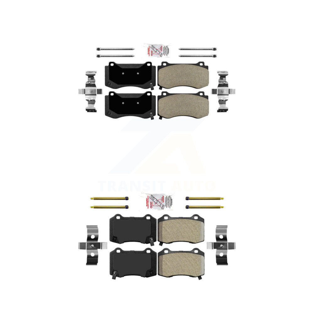 Semi-Metallic Disc Brake Pads Front Rear Kit For Dodge Charger Chrysler 300 Jeep