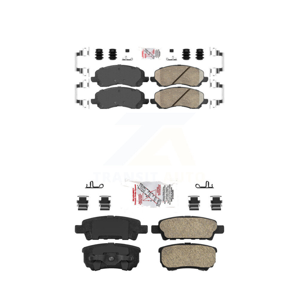 Ceramic Disc Brake Pads Front Rear Kit For Jeep Patriot Mitsubishi Lancer Dodge