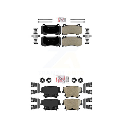 Semi-Metallic Ceramic Disc Brake Pads Front Rear Kit For Dodge Charger
