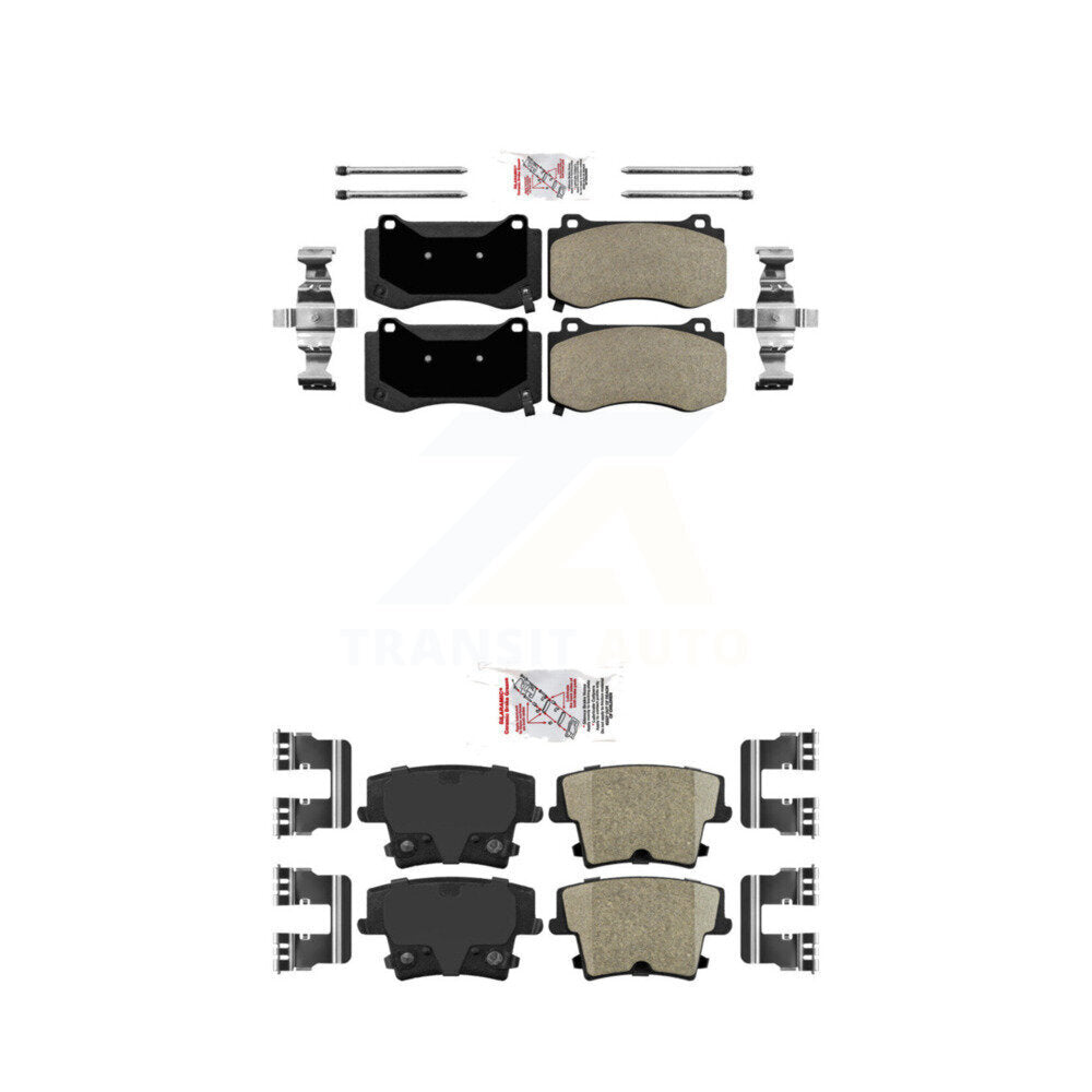 Semi-Metallic Ceramic Disc Brake Pads Front Rear Kit For Dodge Charger