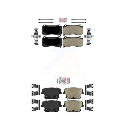 Semi-Metallic Ceramic Disc Brake Pads Front Rear Kit For Dodge Charger