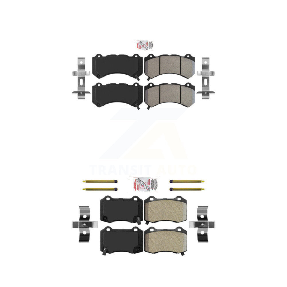 Semi-Metallic Disc Brake Pads Front Rear Kit For Dodge Charger Challenger Camaro