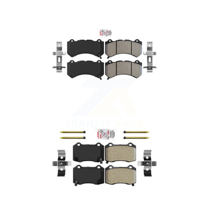 Semi-Metallic Disc Brake Pads Front Rear Kit For Dodge Charger Challenger Camaro