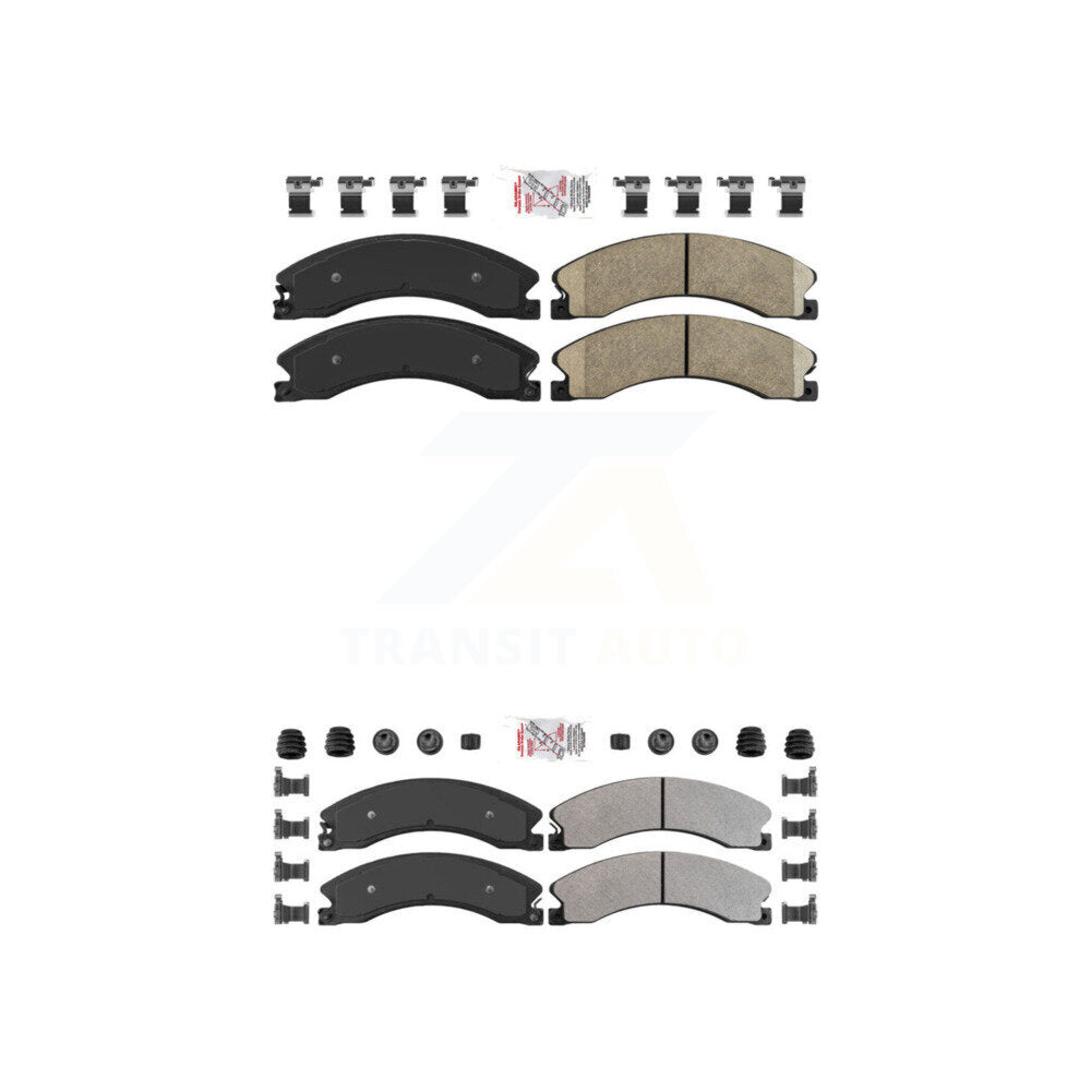 Ceramic Semi-Metallic Disc Brake Pads Front Rear Kit For Nissan NV2500 TITAN XD