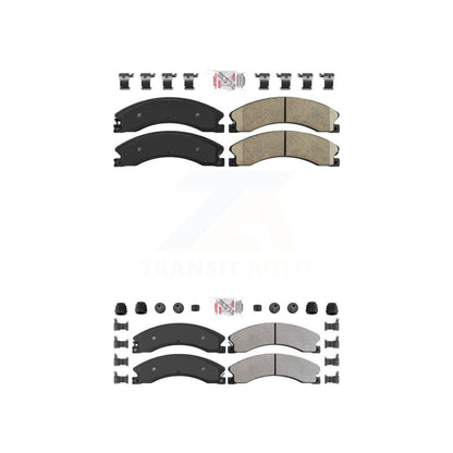 Ceramic Semi-Metallic Disc Brake Pads Front Rear Kit For Nissan NV2500 TITAN XD