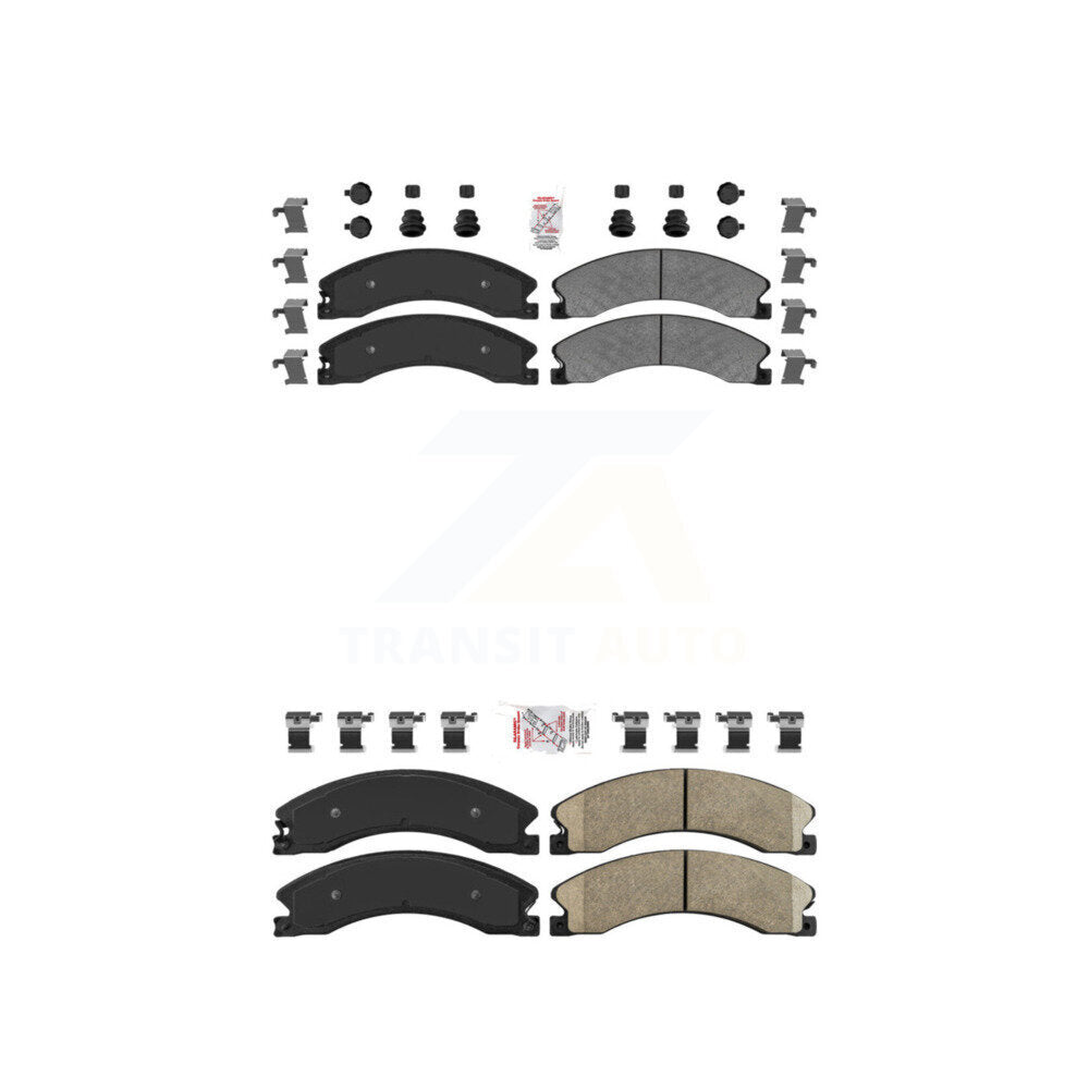Semi-Metallic Ceramic Disc Brake Pads Front Rear Kit For GMC Chevrolet Sierra HD