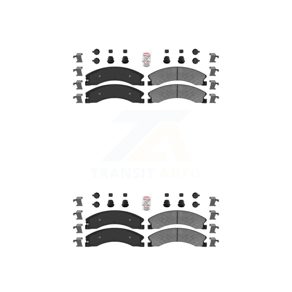 Semi-Metallic Disc Brake Pads Front Rear Kit For GMC Chevrolet Sierra 2500 HD
