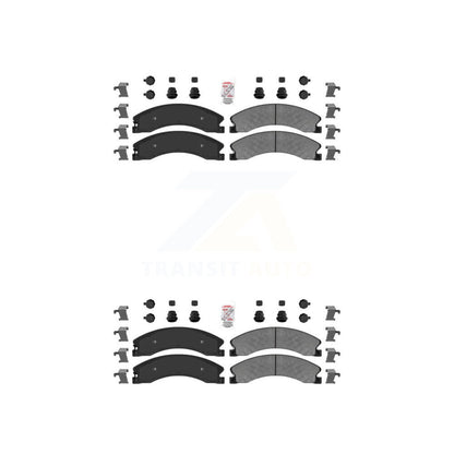 Semi-Metallic Disc Brake Pads Front Rear Kit For GMC Chevrolet Sierra 2500 HD