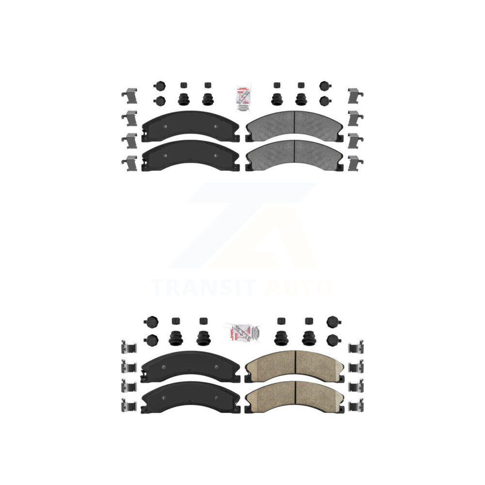 Semi-Metallic Ceramic Disc Brake Pads Front Rear Kit For GMC Chevrolet Sierra HD