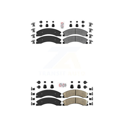 Semi-Metallic Ceramic Disc Brake Pads Front Rear Kit For GMC Chevrolet Sierra HD