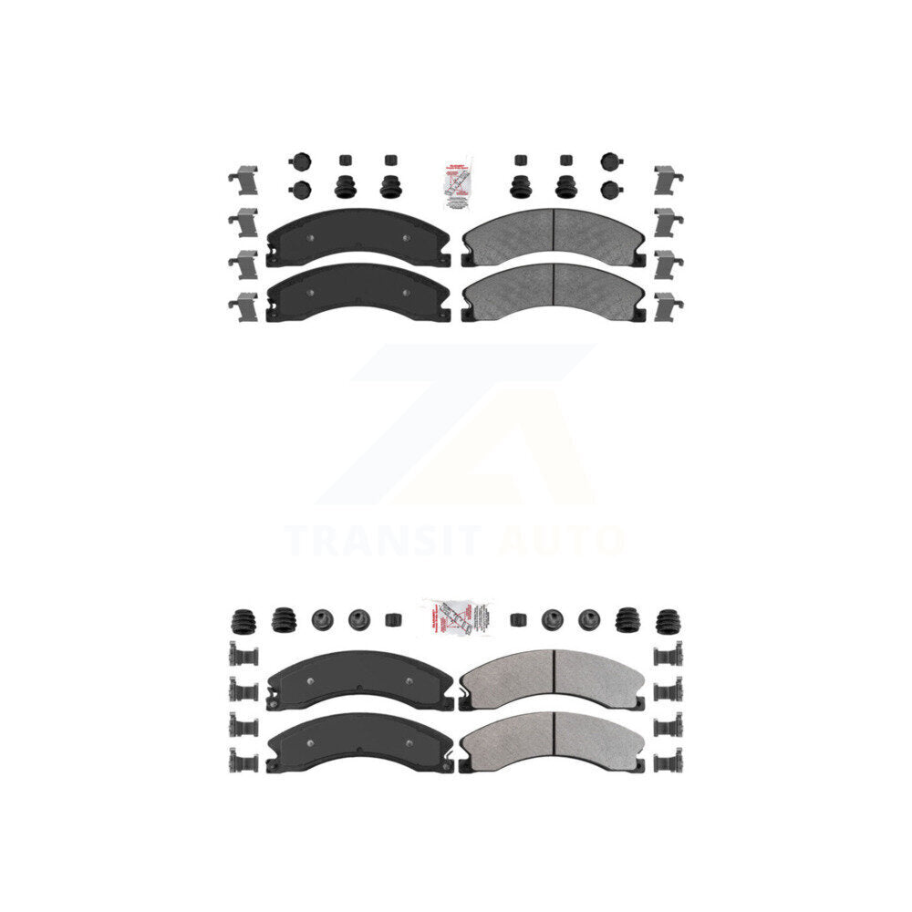 Semi-Metallic Disc Brake Pads Front Rear Kit For Nissan NV2500 TITAN XD NV3500