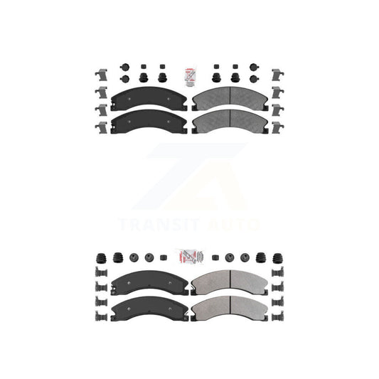 Semi-Metallic Disc Brake Pads Front Rear Kit For Nissan NV2500 TITAN XD NV3500