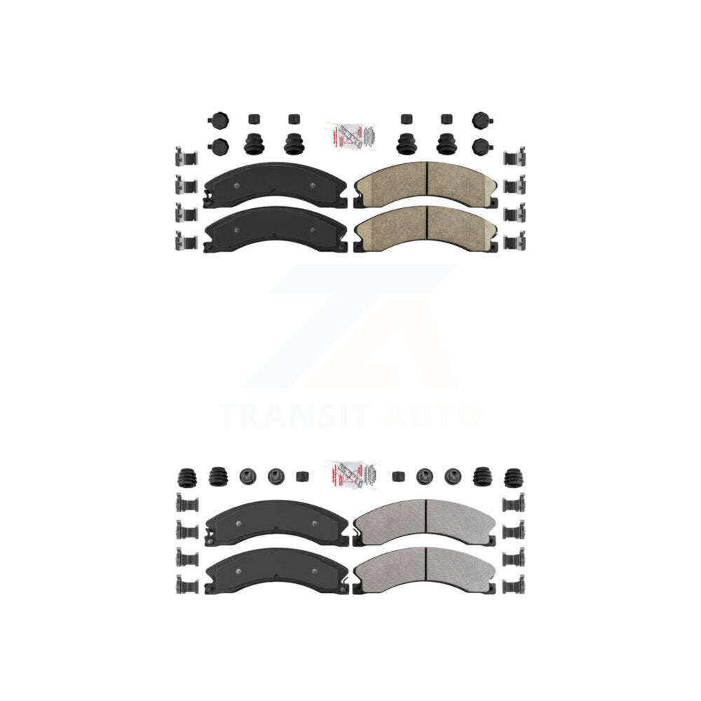 Ceramic Semi-Metallic Disc Brake Pads Front Rear Kit For Nissan NV2500 TITAN XD