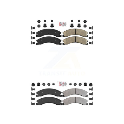 Ceramic Semi-Metallic Disc Brake Pads Front Rear Kit For Nissan NV2500 TITAN XD