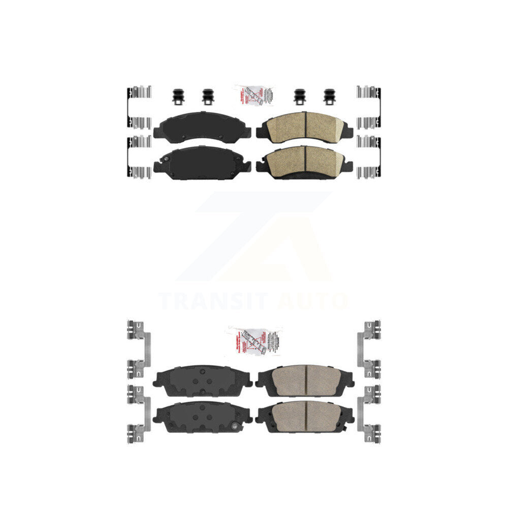 Ceramic Disc Brake Pads Front Rear Kit For GMC Chevrolet Sierra 1500 Silverado