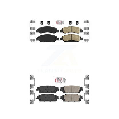 Ceramic Disc Brake Pads Front Rear Kit For GMC Chevrolet Sierra 1500 Silverado