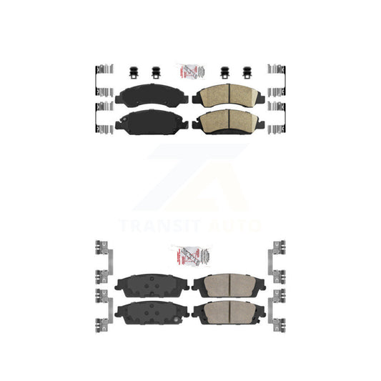 Ceramic Disc Brake Pads Front Rear Kit For GMC Chevrolet Sierra 1500 Silverado