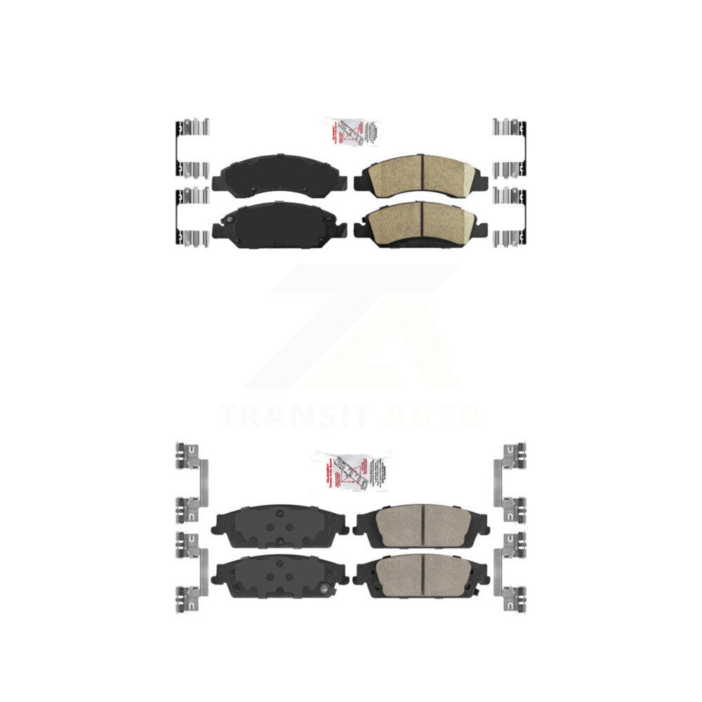 Ceramic Disc Brake Pads Front Rear Kit For GMC Chevrolet Sierra 1500 Silverado