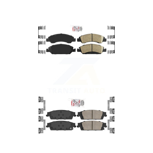 Ceramic Disc Brake Pads Front Rear Kit For GMC Chevrolet Sierra 1500 Silverado