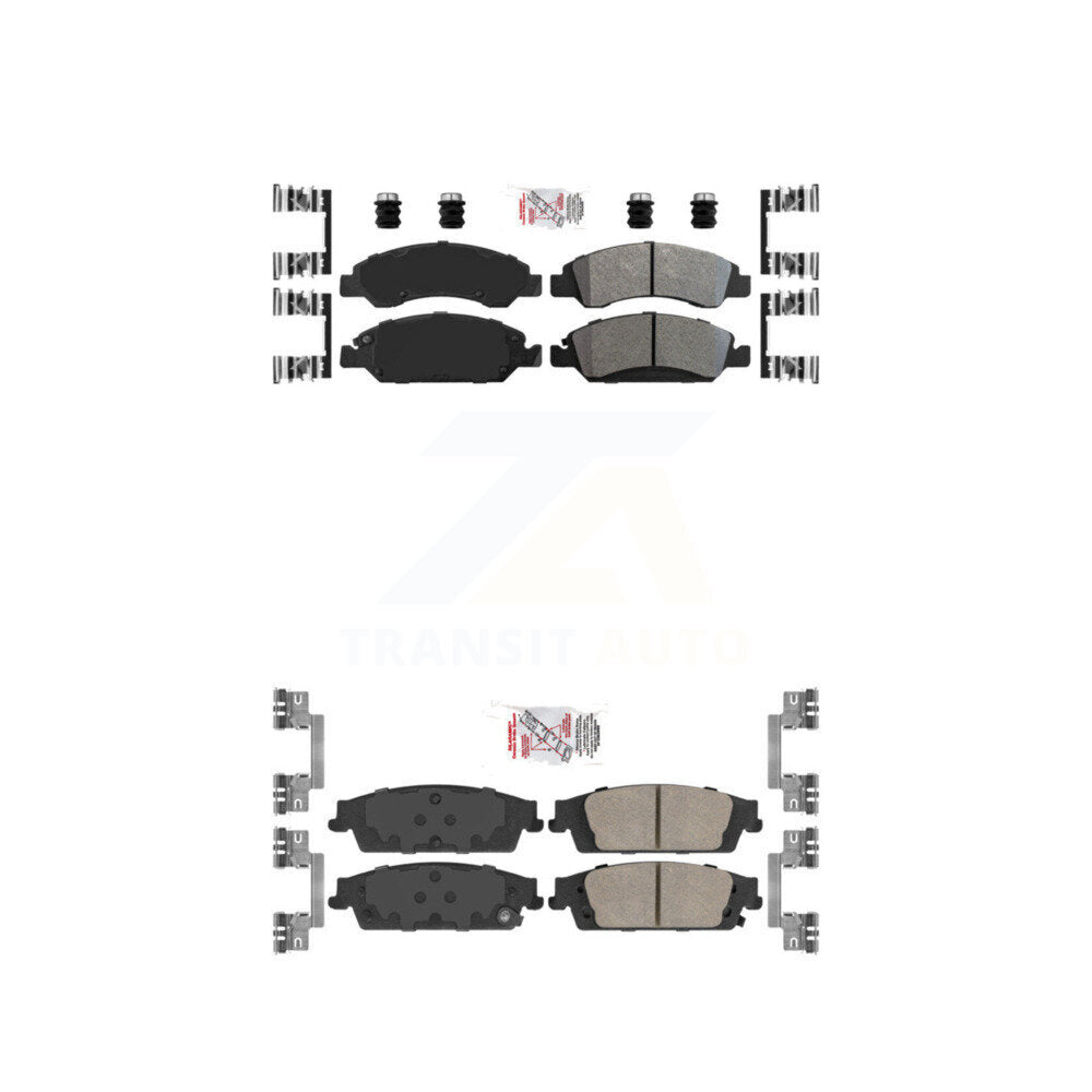 Semi-Metallic Ceramic Disc Brake Pads Front Rear Kit For GMC Chevrolet Sierra XL