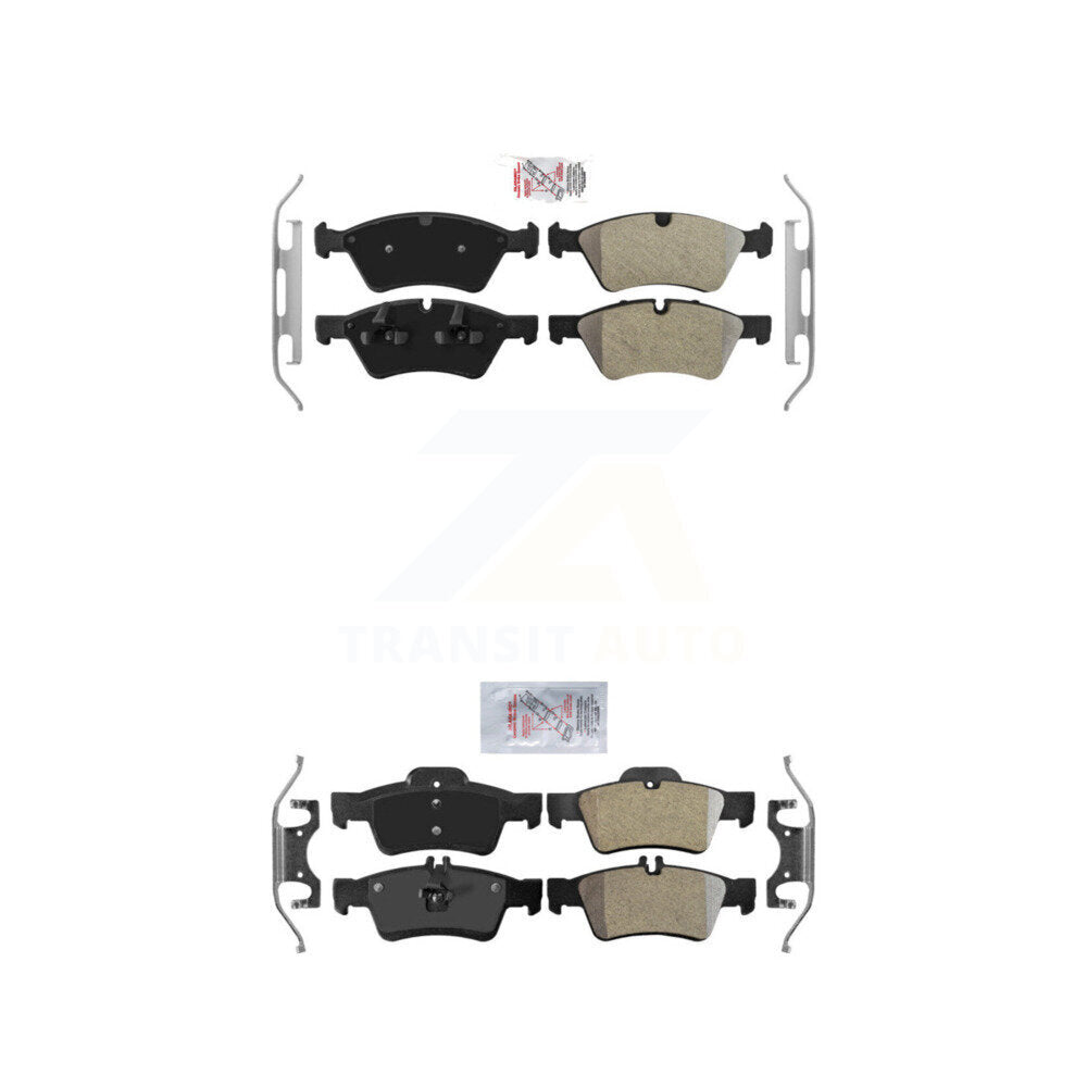 Semi-Metallic Disc Brake Pads Front Rear Kit For Mercedes-Benz E350 E550 E500