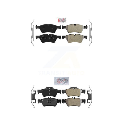 Semi-Metallic Disc Brake Pads Front Rear Kit For Mercedes-Benz E350 E550 E500