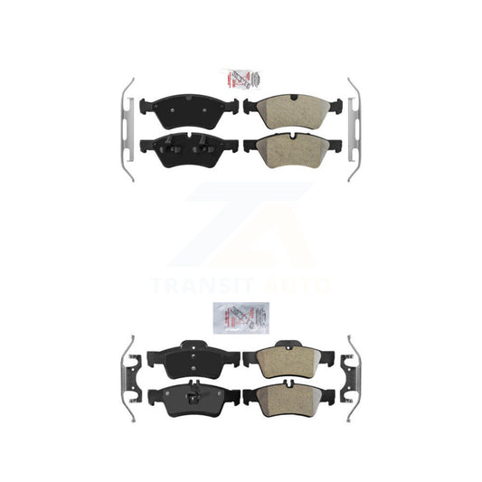 Semi-Metallic Disc Brake Pads Front Rear Kit For Mercedes-Benz E350 E550 E500