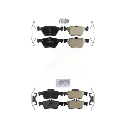 Semi-Metallic Disc Brake Pads Front Rear Kit For Mercedes-Benz E350 E320 E300