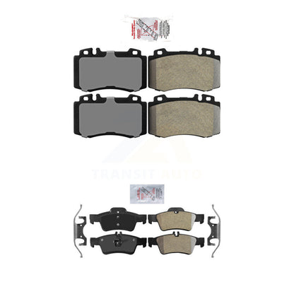 Semi-Metallic Disc Brake Pads Front Rear Kit For Mercedes-Benz E350 SL500 SL550