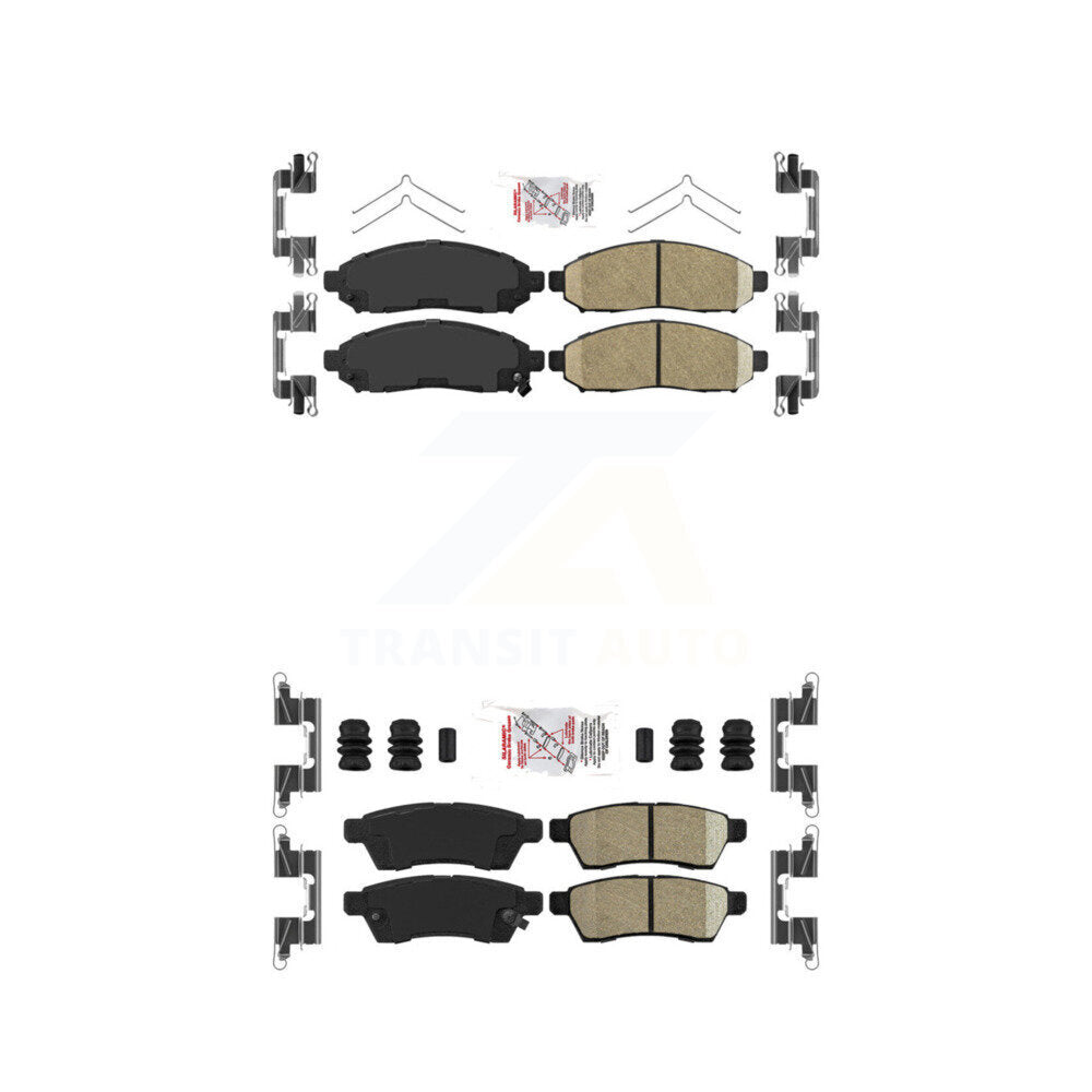 Ceramic Disc Brake Pads Front Rear Kit For Nissan Frontier Xterra Suzuki Equator