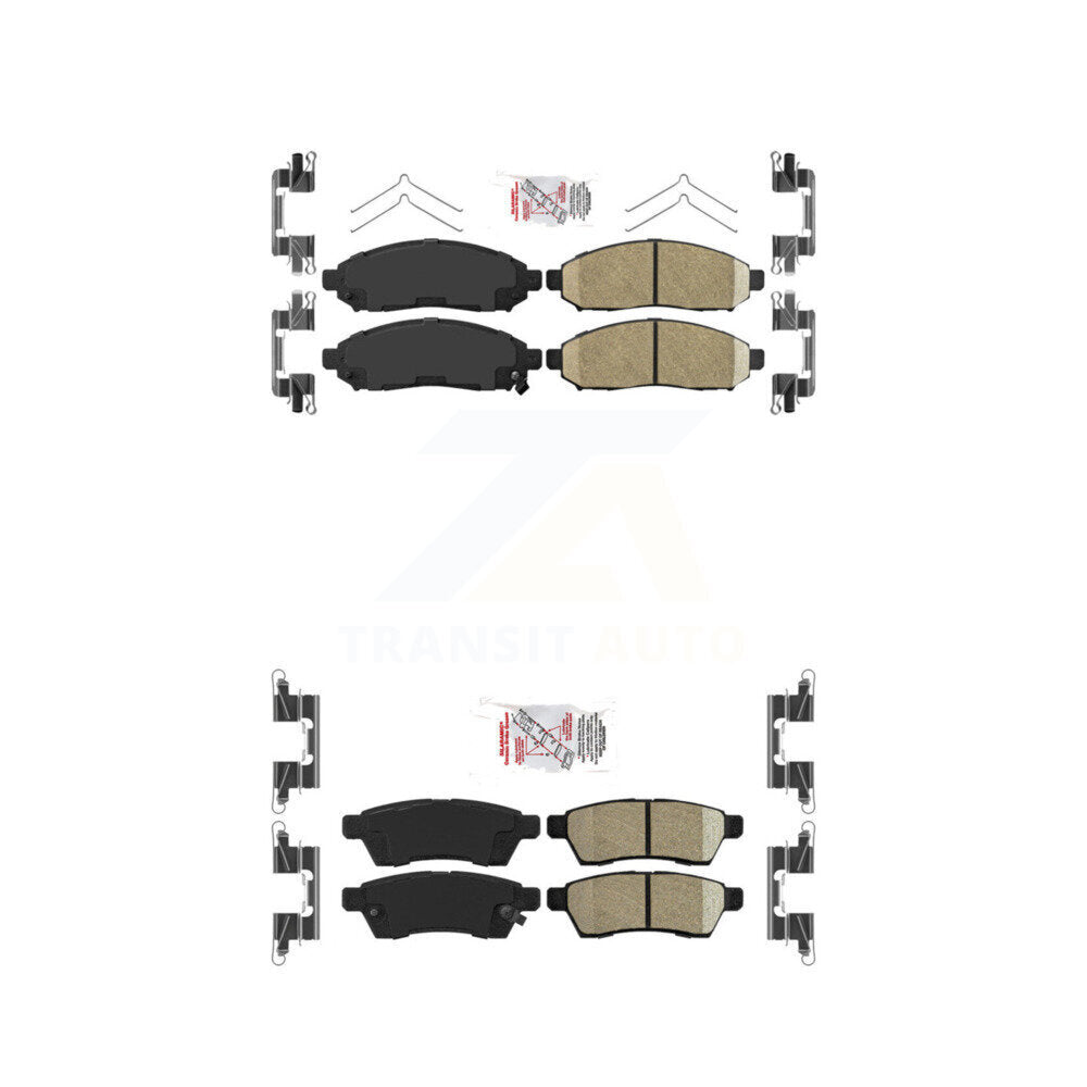 Ceramic Disc Brake Pads Front Rear Kit For Nissan Frontier Xterra Suzuki Equator