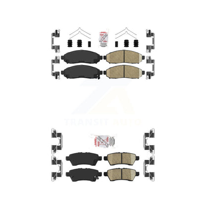 Ceramic Disc Brake Pads Front Rear Kit For Nissan Pathfinder Xterra