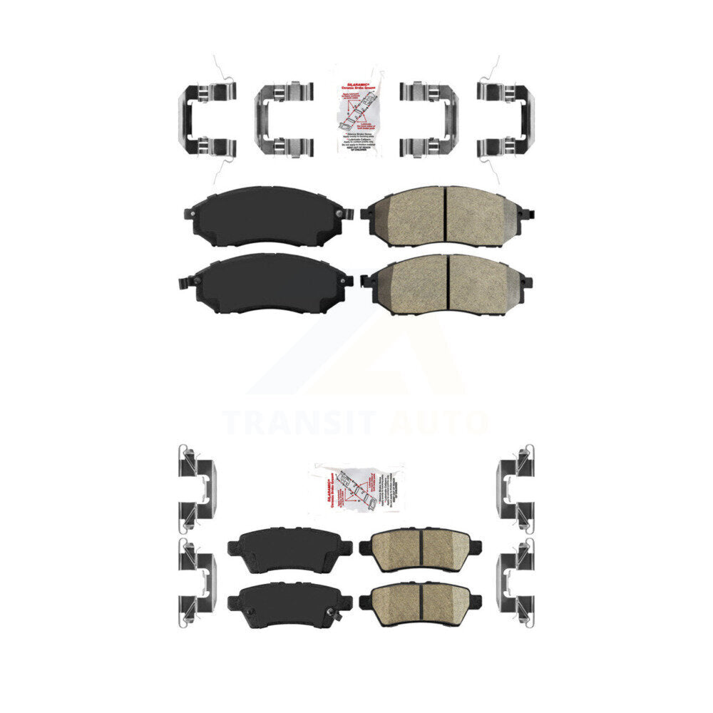 Semi-Metallic Ceramic Disc Brake Pads Front Rear Kit For Nissan Pathfinder 5.6L