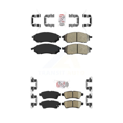 Semi-Metallic Ceramic Disc Brake Pads Front Rear Kit For Nissan Pathfinder 5.6L