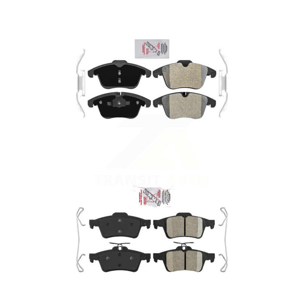 Semi-Metallic Ceramic Disc Brake Pads Front Rear Kit For Jaguar XF XK Vanden XJ8