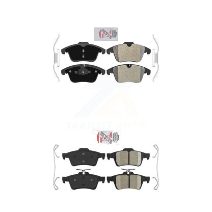 Semi-Metallic Ceramic Disc Brake Pads Front Rear Kit For Jaguar XF XK Vanden XJ8