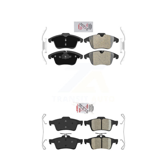 Semi-Metallic Ceramic Disc Brake Pads Front Rear Kit For Jaguar XF XK Vanden XJ8