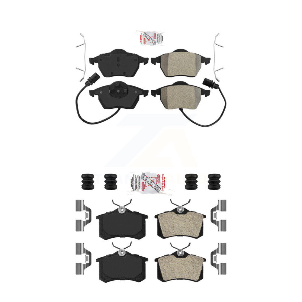 Semi-Metallic Disc Brake Pads Front Rear Kit For Audi A4 Quattro A6 S4