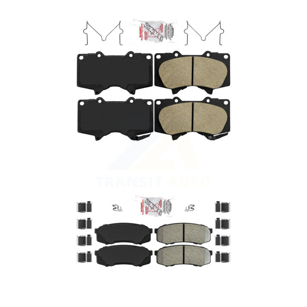 Ceramic Semi-Metallic Disc Brake Pads Front Rear Kit For Toyota 4Runner FJ Lexus