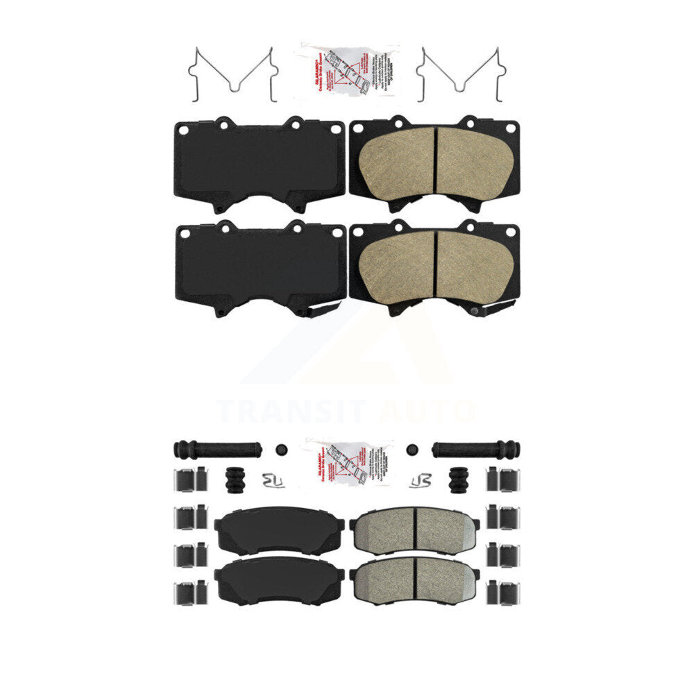 Ceramic Semi-Metallic Disc Brake Pads Front Rear Kit For Toyota 4Runner FJ Lexus