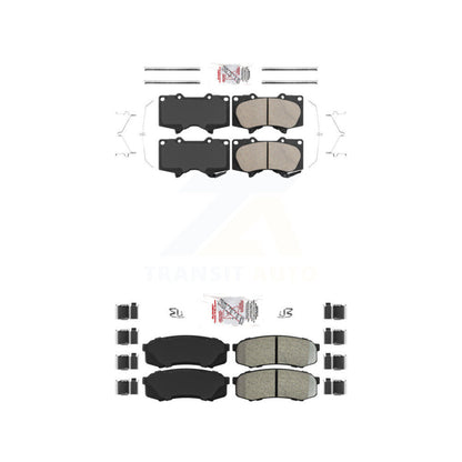 Ceramic Semi-Metallic Disc Brake Pads Front Rear Kit For Toyota 4Runner FJ Lexus