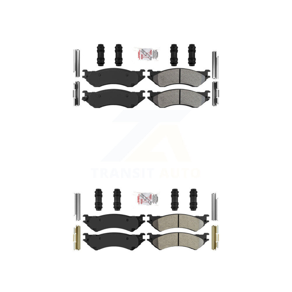 Semi-Metallic Disc Brake Pads Front Rear Kit For Ford F-150 Heritage