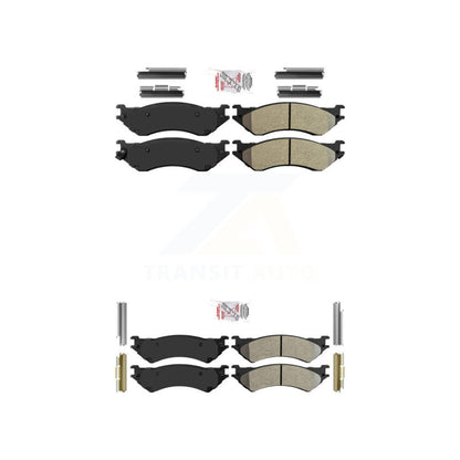 Semi-Metallic Disc Brake Pads Front Rear Kit For Ford F-150 Heritage